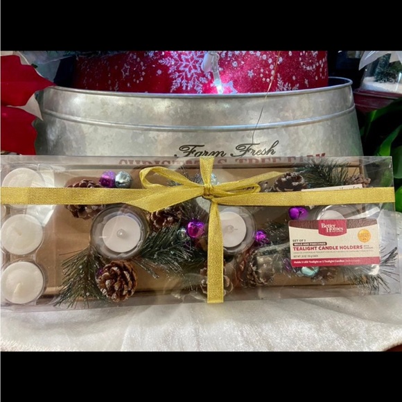 NEW* WINTER TEALIGHT CANDLE HOLDER SET - Picture 12 of 13